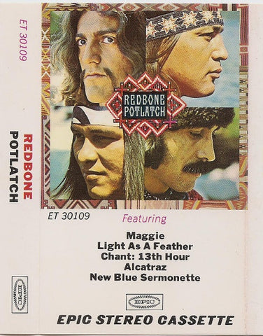 Redbone – Potlatch - Used Cassette 1970 Epic Tape - Blues Rock