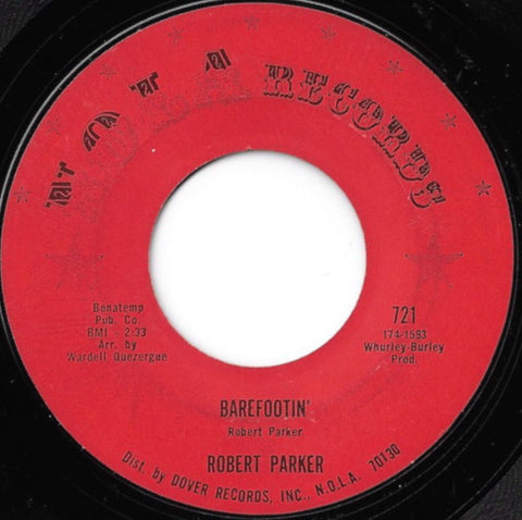 Robert Parker ‎– Barefootin' / Let's Go Baby (Where The Action Is) - VG+ 7" Single 45 Record 1966 USA Original Vinyl - Rhythm & Blues / Soul - Shuga Records