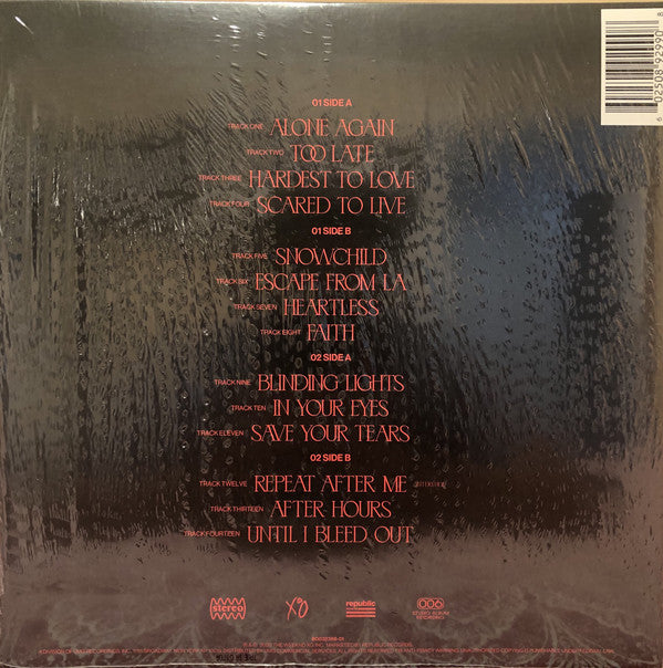 THE WEEKND AFTER HOURS LP CLEAR RED shops SPLATTER LIMITED NEW