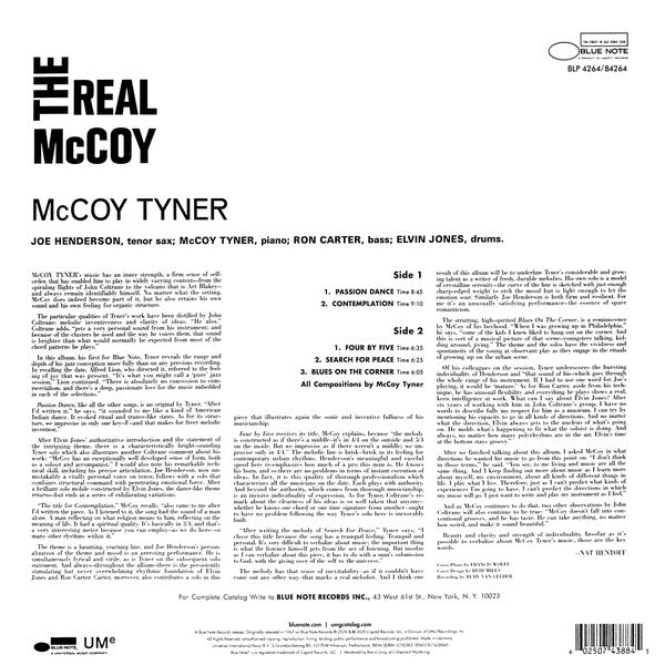 McCoy Tyner ‎– The Real McCoy (1967) - New LP Record 2020 Blue Note 180  Gram Vinyl - Jazz / Hard Bop