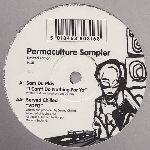 Sam Du Play / Served Chilled – Permaculture Sampler - New 12" Single Record 1998 Hardleaders UK Vinyl - Drum n Bass
