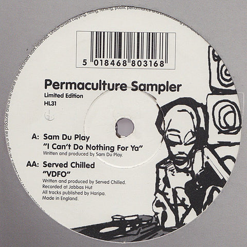 Sam Du Play / Served Chilled – Permaculture Sampler - New 12" Single Record 1998 Hardleaders UK Vinyl - Drum n Bass - Shuga Records