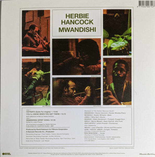 Herbie Hancock – Mwandishi (1971) - New LP Record 2019 Music On Vinyl/Warner Europe Import 180 gram Vinyl - Jazz / Fusion / Free Jazz - Shuga Records