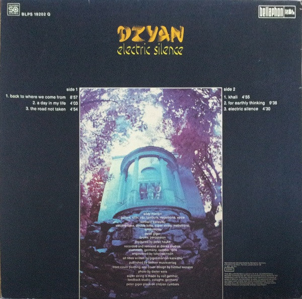 Dzyan – Electric Silence - Mint- LP Record 1974 Bacillus Germany Quadraphonic Vinyl - Krautrock / Experimental / Jazz