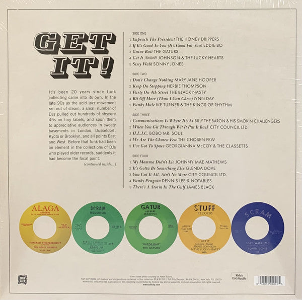 Various ‎– Get It! - New 2 LP Record Store Day 2021 Tuff City RSD Vinyl - Soul / Funk - Shuga Records