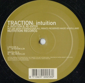 Traction – Intuition - New 12" Single Record 2000 Nutrition Netherlands Vinyl - Hard Trance