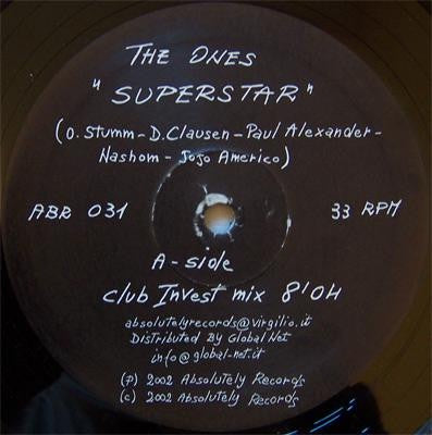 The Ones – Superstar - New 12" Single Record 2002 Absolutely Italy Vinyl - House