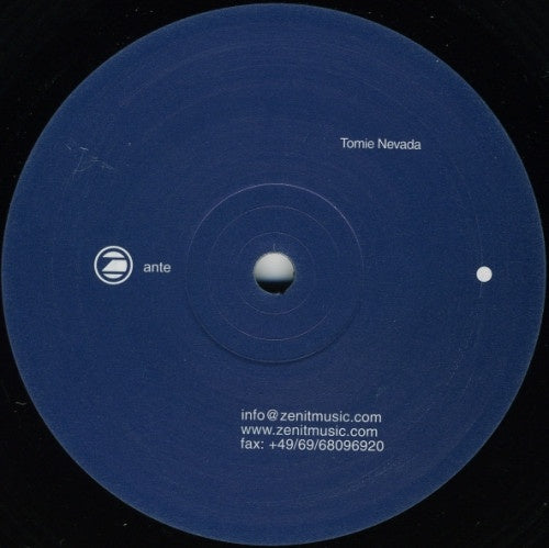 Tomie Nevada – Ante Zenit 18 - New 12" Single Record 2003 Zenit Germany Vinyl - Techno / House