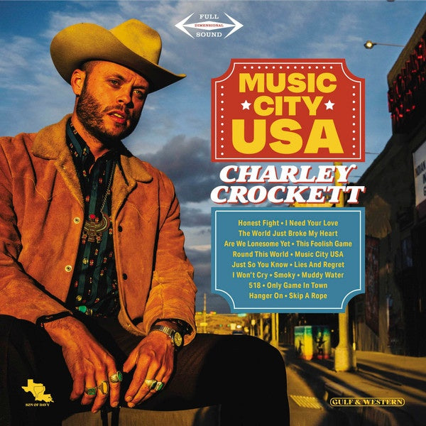 Charley Crockett – Music City USA - Mint- 2 LP Record 2021 Son Of Davy 180 Gram Vinyl - Country / Honky Tonk - Shuga Records