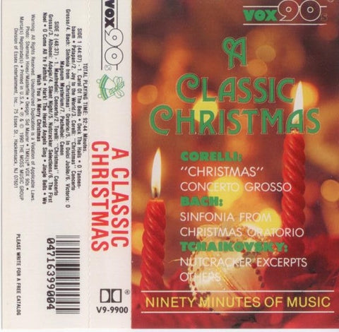 Various – A Classic Christmas - New Cassette 1990 VOX 90s Tape - Holiday / Classical