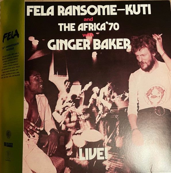 Fela Ransome-Kuti And The Africa '70 With Ginger Baker – Live! (1971) - Mint- 2 LP Record 2022 Knitting Factory Partisan Red Vinyl - Afrobeat - Shuga Records