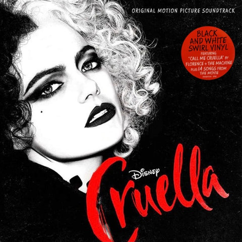 Various ‎– Cruella (Original Motion Picture) - Mint- LP Record 2022 Walt Disney Black & White Swirl Vinyl - Soundtrack - Shuga Records