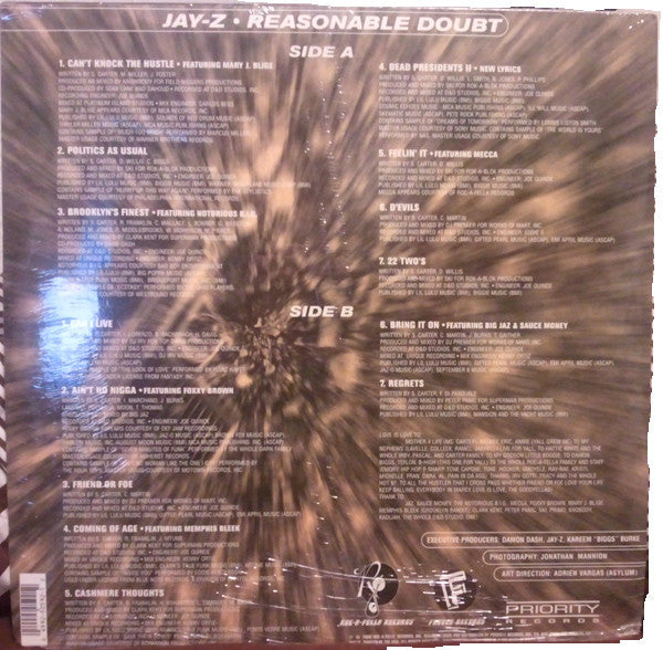 Jay-Z Reasonable Doubt White Vinyl sold 2xLP EU Import