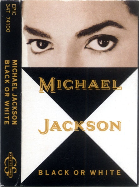 Michael Jackson – Black Or White- Used Cassette Single 1991 Epic Tape- Pop