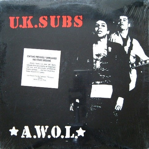 U.K. Subs – A.W.O.L. - VG+ LP Record 1987 New Red Archives UK Vinyl - Punk