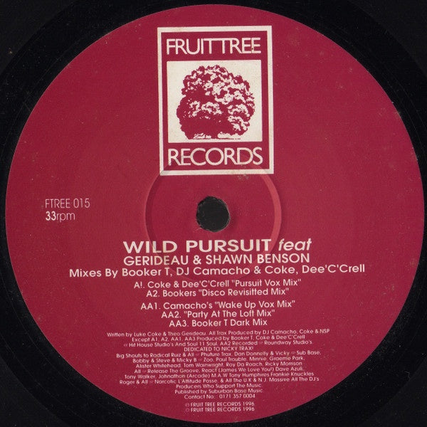 Wild Pursuit Feat Gerideau & Shawn Benson – So In Love - New 12" Single Record 1996  Fruittree UK Vinyl - House / Garage House - Shuga Records