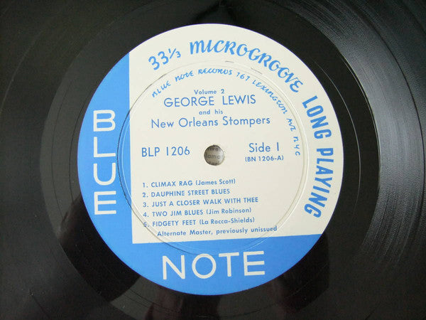 George Lewis And His New Orleans Stompers – Volume 2 - VG+ LP Record 1955 Blue Note USA Mono Lexington Vinyl - Jazz / Swing / Ragtime