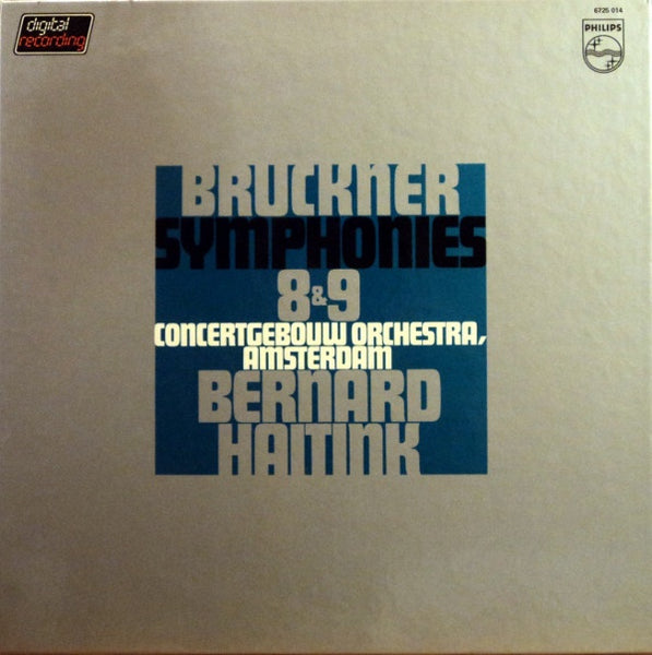 Bernard Haitink Concertgebouw Orchestra, Amsterdam – Bruckner - Symphonies 8 & 9 - Mint- 3 LP Record Box Set 1982 Philips Netherlands Import Vinyl - Classical - Shuga Records