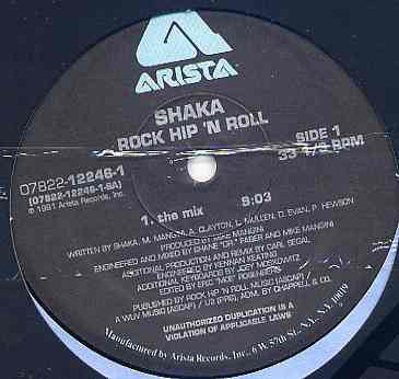 Shaka – Rock Hip'n Roll - New Vinyl 12" Single USA 1991 - Hip Hop - Shuga Records