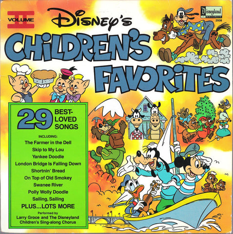 Larry Groce And The Disneyland Children's Sing-Along Chorus ‎– Disney's Children's Favorites Volume II - New Vinyl 1979 Stereo (Original Press)  USA - Children's - Shuga Records