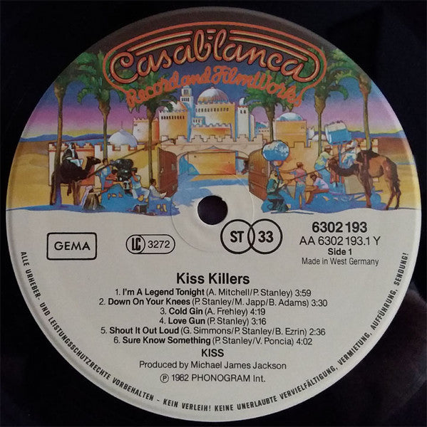 KISS KILLERS LP VINTAGE CASABLANCA RECORD 6302-193 sale ‘82 GERMANY Vtg