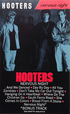 The Hooters ‎– Nervous Night- Used Cassette 1985 Columbia Tape- Rock