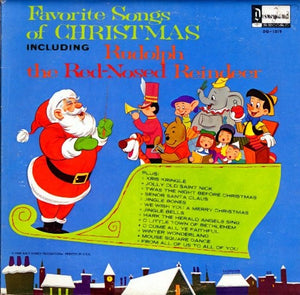 Walt Disney Various – Favorite Songs Of Christmas - VG LP Record 1967 Disneyland USA Vinyl - Children's / Holiday - Shuga Records