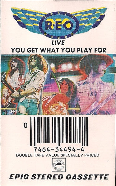 REO Speedwagon - You Get What You Play For (1977)–- Used Cassette Epic Tape- Rock