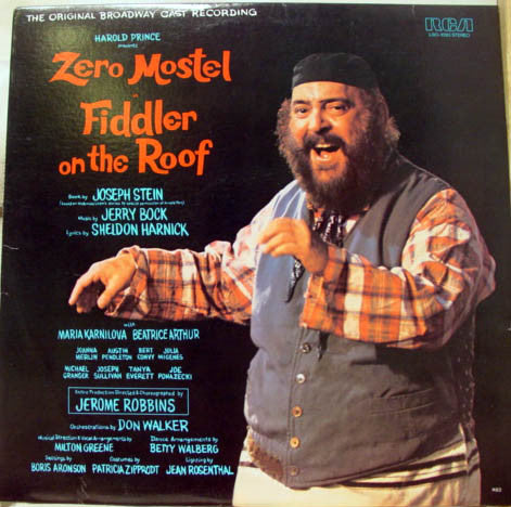 Zero Mostel ‎– Fiddler On The Roof (1964) - Mint- 1970s Press USA Vinyl - Original Broadway Cast - Shuga Records