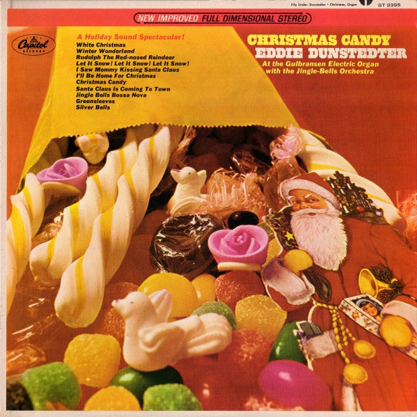 Eddie Dunstedter – Christmas Candy - VG+ LP Record 1965 Capitol USA Vinyl - Holiday / Christmas / Pop / Classical - Shuga Records