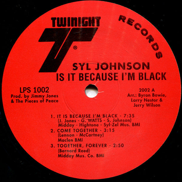 Syl Johnson ‎– Is It Because I’m Black (1970) - VG+ Lp Record 2002 Twinight USA Vinyl - Soul / Funk - Shuga Records