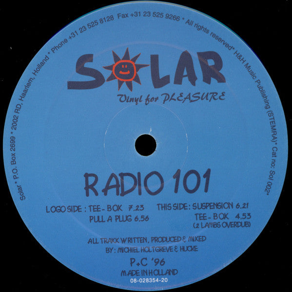 Radio 101 – Tee-Box - Mint- 12" Single Record 1996 Solar Vinyl For Pleasure Netherlands Import Vinyl - Deep House - Shuga Records