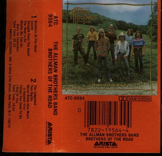 The Allman Brothers Band – Brothers Of The Road - Used Cassette 1981 Arista Tape - Rock / Southern Rock - Shuga Records