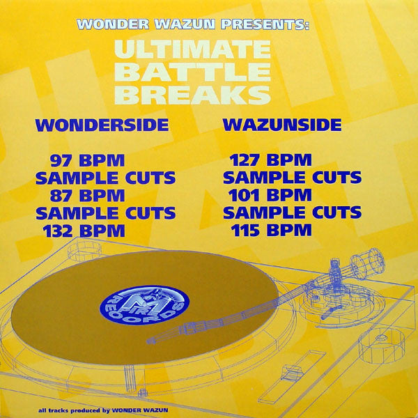 Wonder Wazun ‎– Ultimate Battle Breaks Vol.1 - VG+ Lp Record 2001 M-Pire German Import Vinyl - Hip Hop / DJ Battle Tool