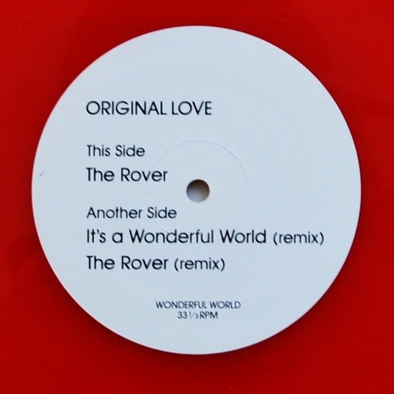 Original Love – The Rover / It's A Wonderful World - VG+ 12" Single Record 1994 Wonderful World Red Vinyl - J-pop / Funk