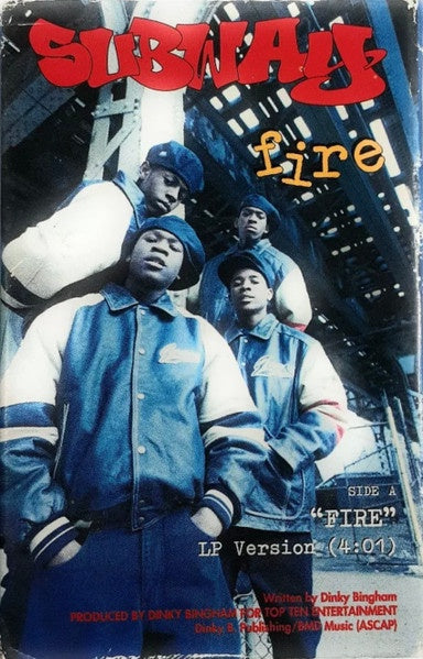 Subway  – Fire / Chi-town Ride- Used Cassette Single 1995 Biv Ten Records- Hip Hop - Shuga Records