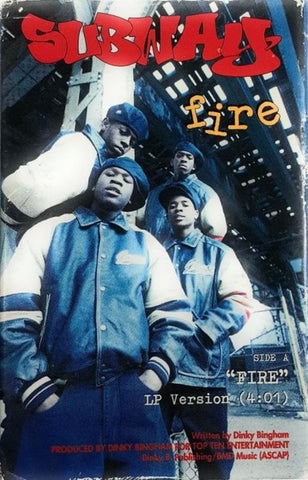 Subway  – Fire / Chi-town Ride- Used Cassette Single 1995 Biv Ten Records- Hip Hop - Shuga Records