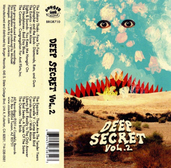 Various – Deep Secret Vol. 2 - New Cassette 2014 Limited Edition Yellow Burger Records Tape - Rock / Garage Rock