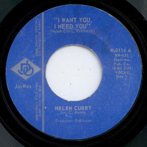 Helen Curry / The Blenders ‎– I Want You, I Need You - New (old stock) 7" Single Record 1968 Ja-Wes Vinyl - Chicago Northern Soul - Shuga Records