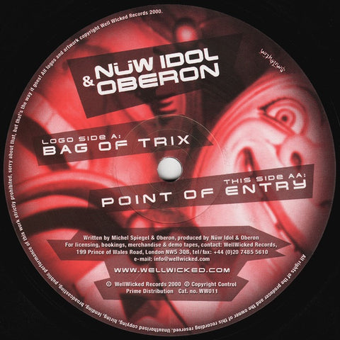 Nüw Idol & Oberon – Bag Of Trix / Point Of Entry - New 12" Single Record 2001 WellWicked UK Vinyl - Trance