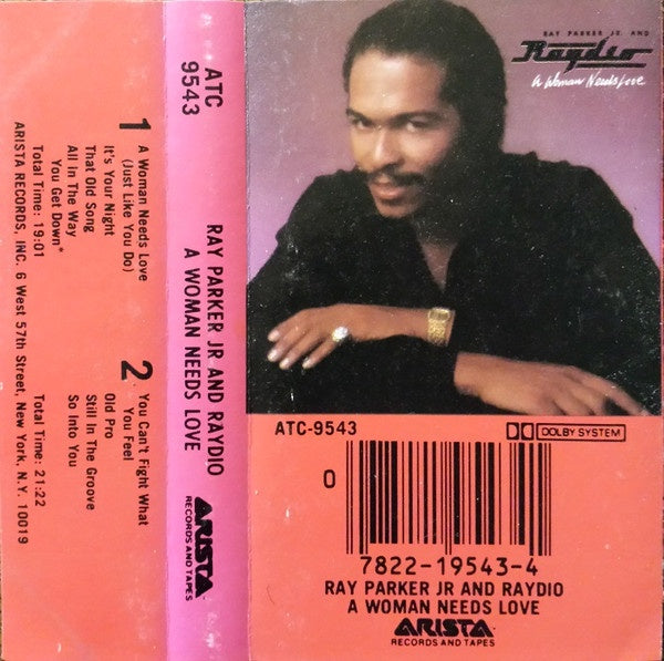 Ray Parker Jr. And Raydio1 – A Woman Needs Love- Used Cassette 1981 Arista Tape- Funk/Soul - Shuga Records