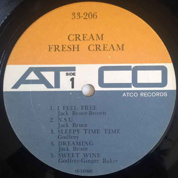 Cream ‎– Fresh Cream - VG+ LP Record 1967 ATCO USA Mono Original Vinyl - Classic Rock / Blues Rock / Electric Blues