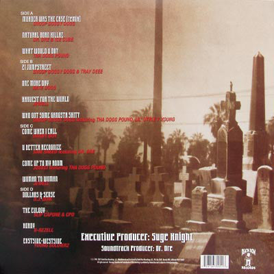 Various ‎– Murder Was The Case (1994) - New 2 LP Record 2001 Death Row USA Vinyl - Soundtrack / Hip Hop