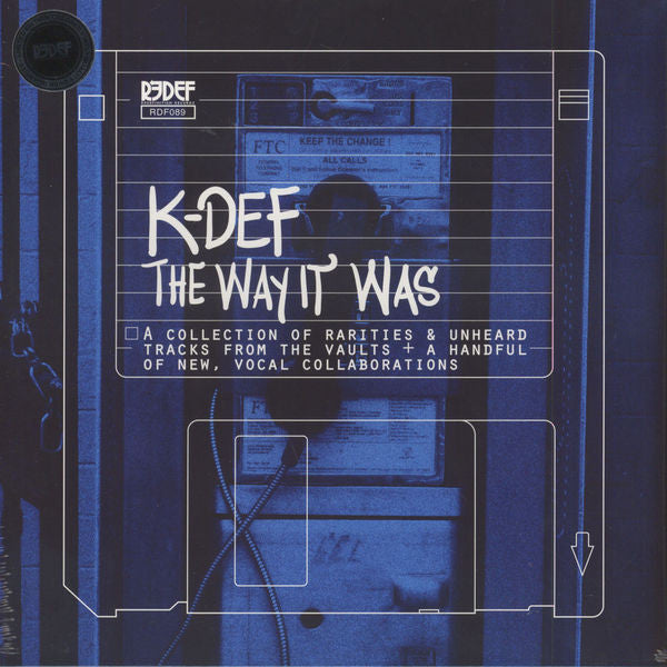 K-Def - The Way It Was - New Vinyl Record 2016 Redefinition Records Limited Edition on "Sea Blue" Vinyl - Instrumental / Hip Hop - Shuga Records