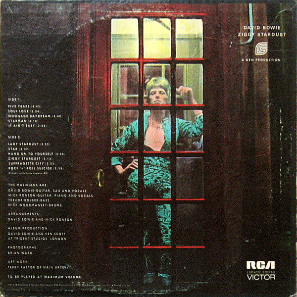 David Bowie – The Rise And Fall Of Ziggy Stardust And The Spiders From Mars  - VG+ LP Record 1972 RCA USA Orange Label Indianapolis Vinyl - Classic 
