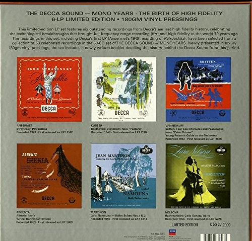 Various ‎– Decca Sound The Mono Years - New 6 LP Record Box Set 2015 Decca Europe Import 180 gram Vinyl, Book & Numbered - Classical - Shuga Records