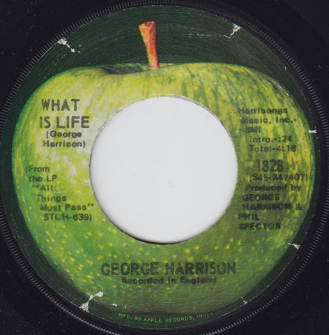 George Harrison ‎– What Is Life / Apple Scruffs - Mint - 7" Single 45 Record 1971 USA Apple - Classic Rock - Shuga Records