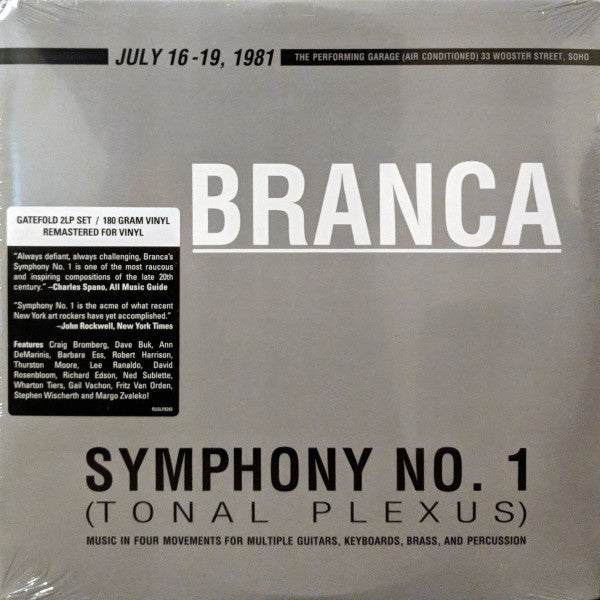 Glenn Branca - Symphony No. 1 (Tonal Plexus)(1983) - New 2 LP Record 2016  ROIR USA Vinyl - Rock / Post-Modern / Experimental / Minimal