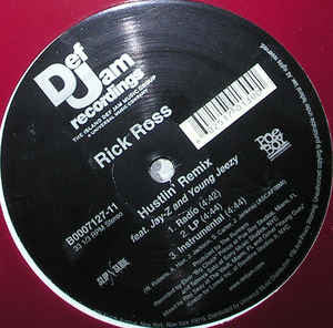 Rick Ross ‎– Hustlin' (Remix) - New Vinyl Record 12" Single 2006 USA - Hip Hop - Shuga Records