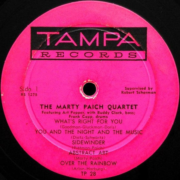 Marty Paich Quartet Featuring Art Pepper – Marty Paich Quartet (1956) –  Shuga Records